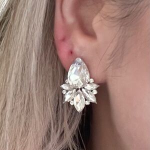 CZ Statement Earring Set in Silver